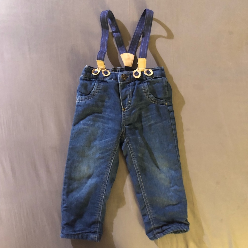 Cat & Jack Boys 18M Jeans with Suspenders